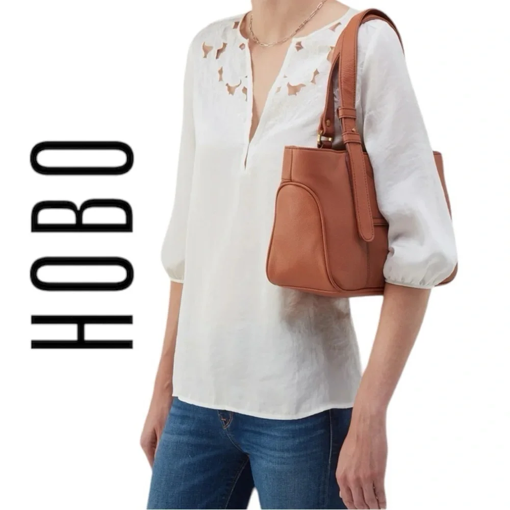 HOBO (NWT) Genuine Pebbled Leather, Autry Satchel in Cashew - Picture 1 of 8